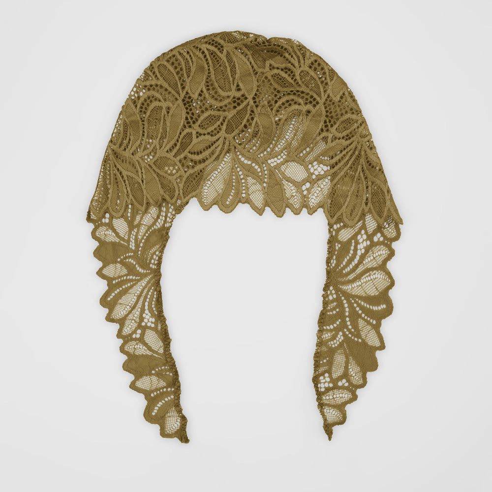 Women's Lovech Net Design Under Scarf Hijab Cap Women's Accessories De Artistic Pale Brown 