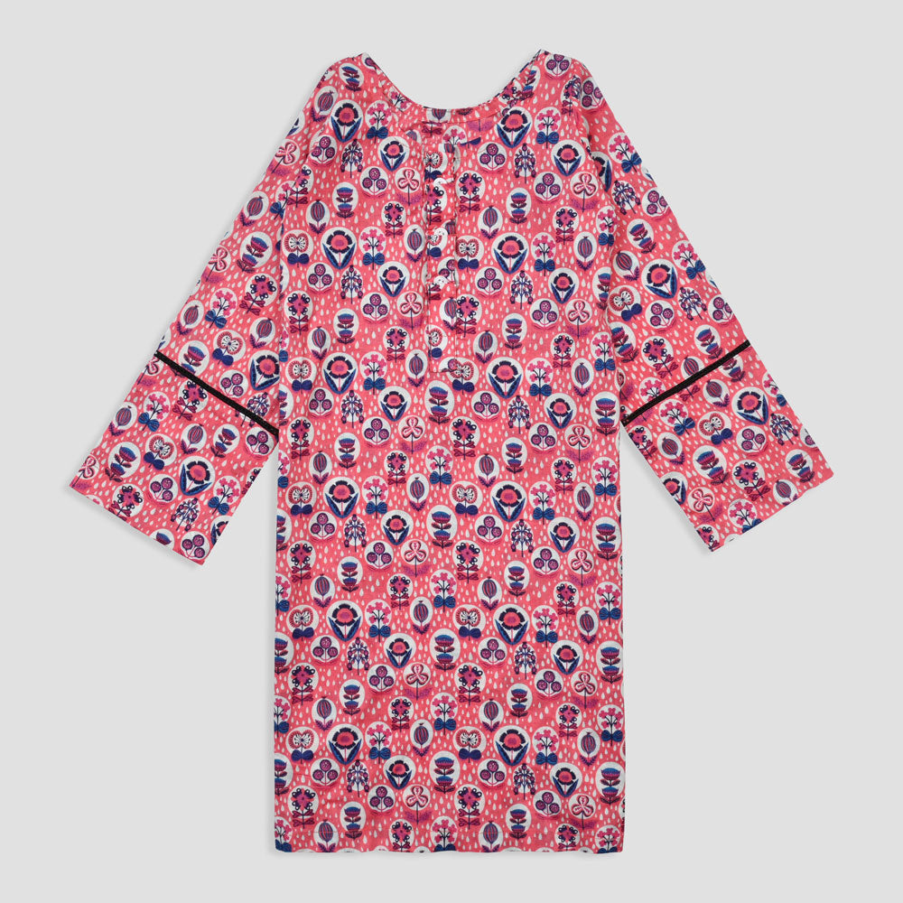 Safina Girls Gobabis Printed Design Shirt Girl's Casual Top Safina Pink Rainy 4-5 Years 