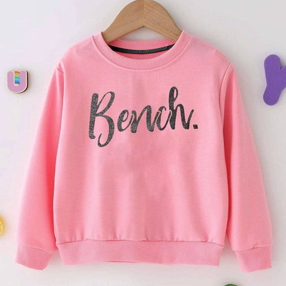 Bench Kid's Printed Long Sleeve Fleece Sweatshirt Boy's Sweat Shirt HAS Apparel Pink 2 Months 