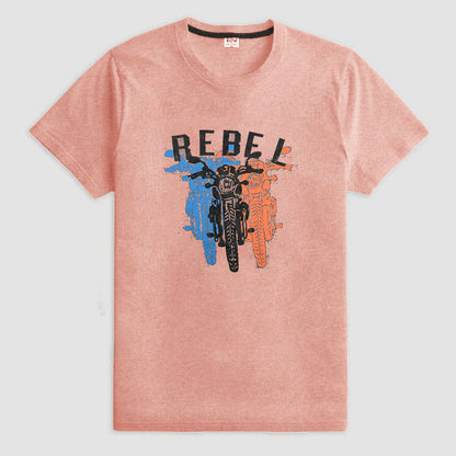 Richman Men's Rebel Printed Short Sleeve Tee Shirt Men's Tee Shirt ASE Pink S 
