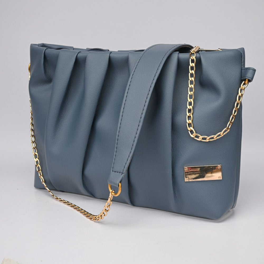 Women's Gustavo Premium Leather Shoulder Bag bag SNAN Traders Powder Blue 
