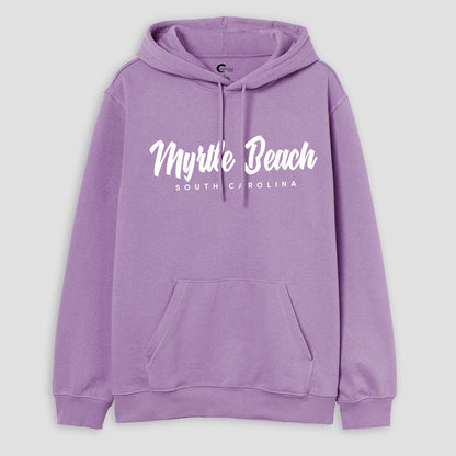 Coastals Well Men's Myrtle Beach Printed Fleece Pullover Hoodie Men's Pullover Hoodie HAS Apparel Powder Pink S 