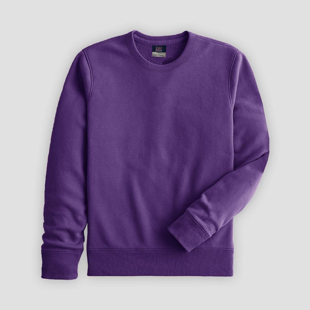 MV Men's Tournai Long Sleeve Fleece Sweat Shirt Men's Sweat Shirt HAS Apparel Purple S 