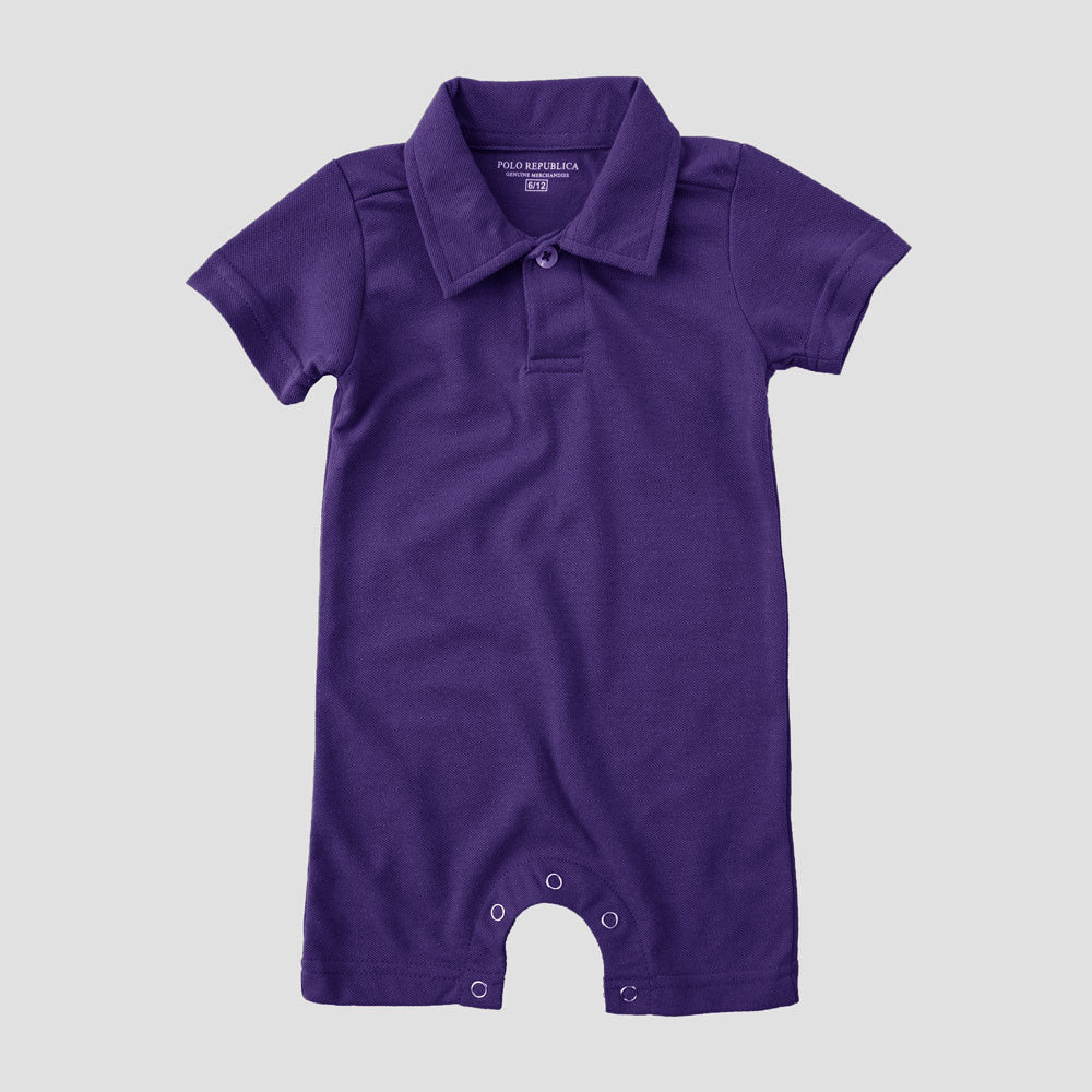 Polo Republica Zodian Short Sleeve Baby Romper Romper Polo Republica Purple 0-3 Months 