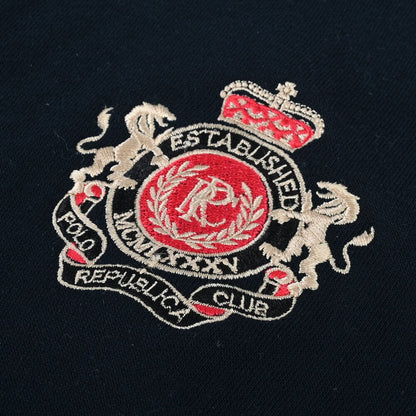 Polo Republica Men's PRC Lion & Mallets Embroidered Zipper Hoodie Men's Zipper Hoodie Polo Republica 