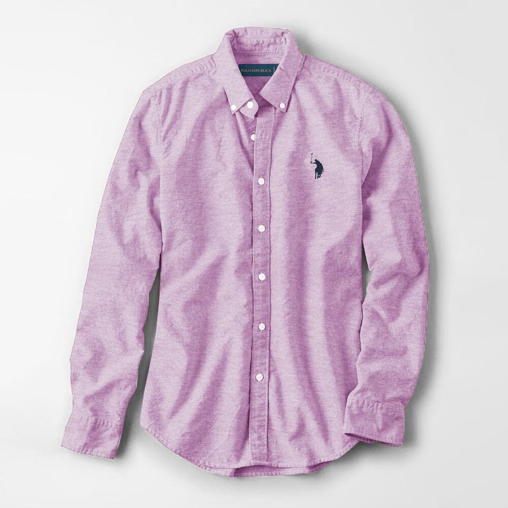 Polo Republica Men's Premium Pony Embroidered Plain Casual Shirt III Men's Casual Shirt Polo Republica Shocking Pink S 