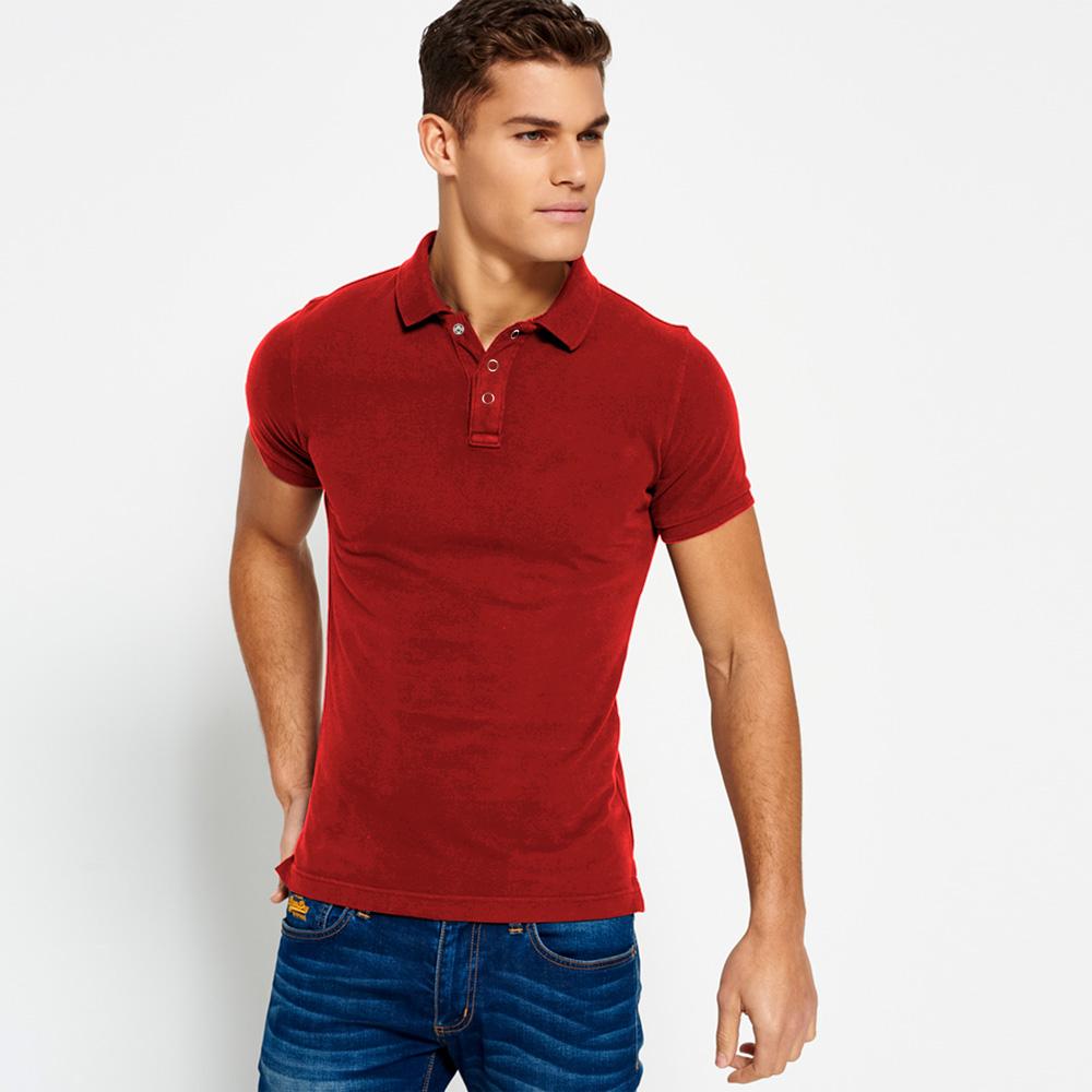 ID Classic Work Wear Short Sleeve Polo Shirt Men's Polo Shirt Image Red XS 