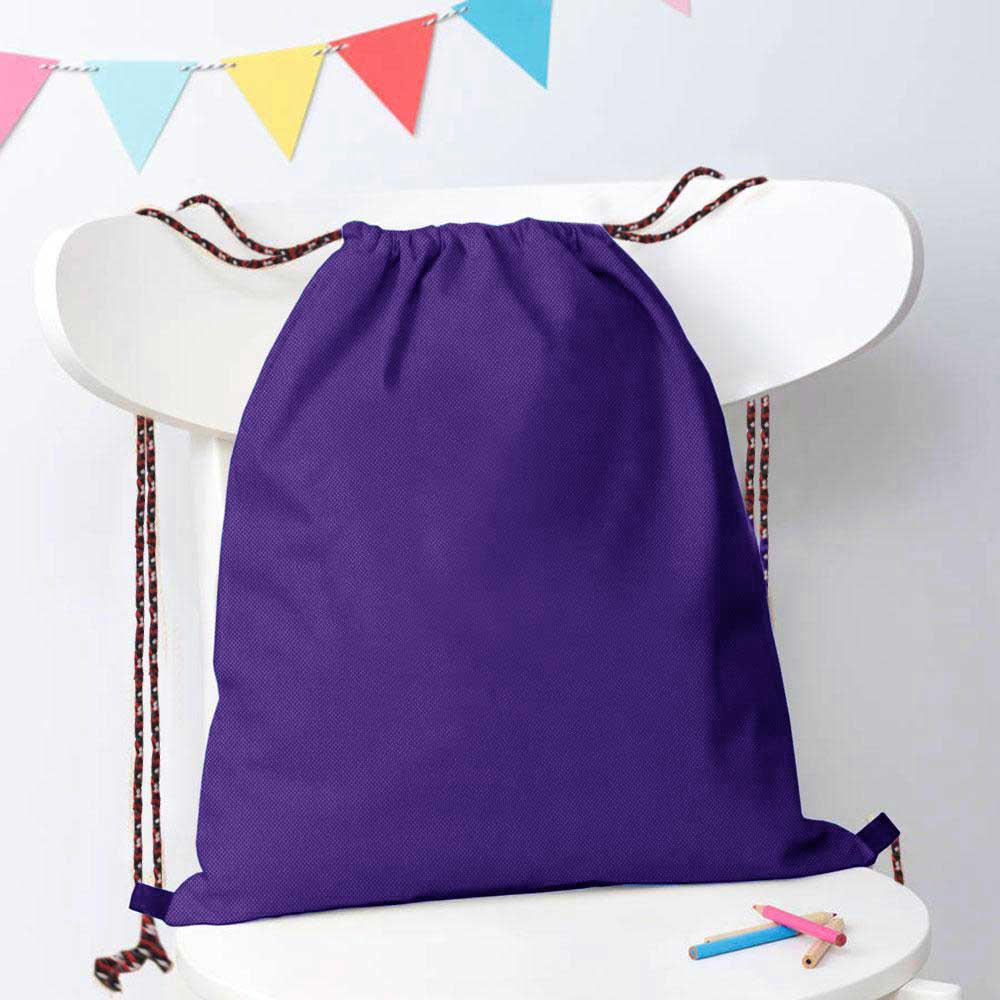 Polo Republica Basics Drawstring Bag. Made-With-Waste Drawstring Bag Polo Republica Purple 