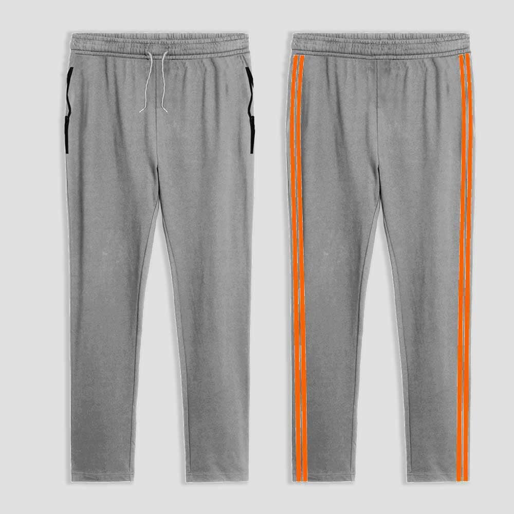 Poler Chitose Men's Super Soft Striped Trousers Grey & Orange