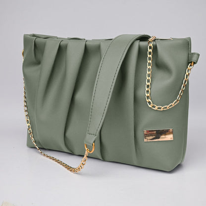 Women's Gustavo Premium Leather Shoulder Bag bag SNAN Traders Sage 
