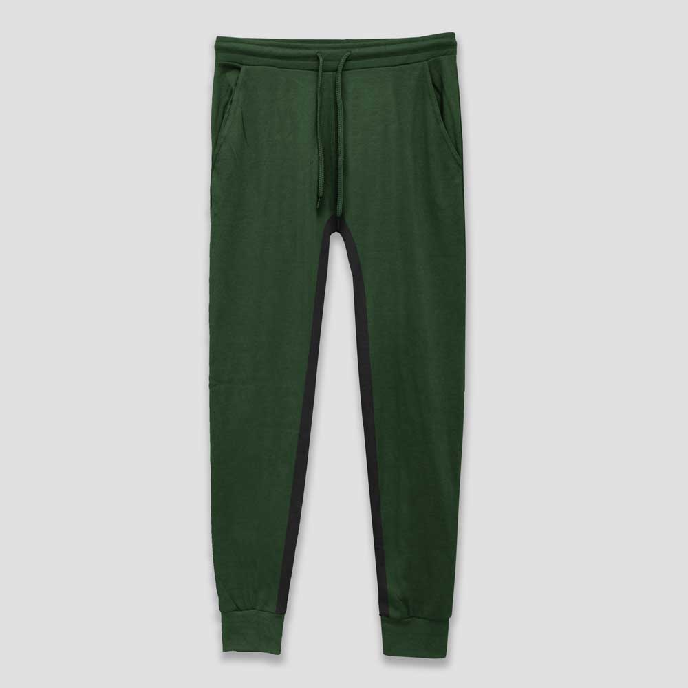 Polo Republica Men's Inside Stripe Soft Pique Jogger Pants Men's Jogger Pants IBT Green S 