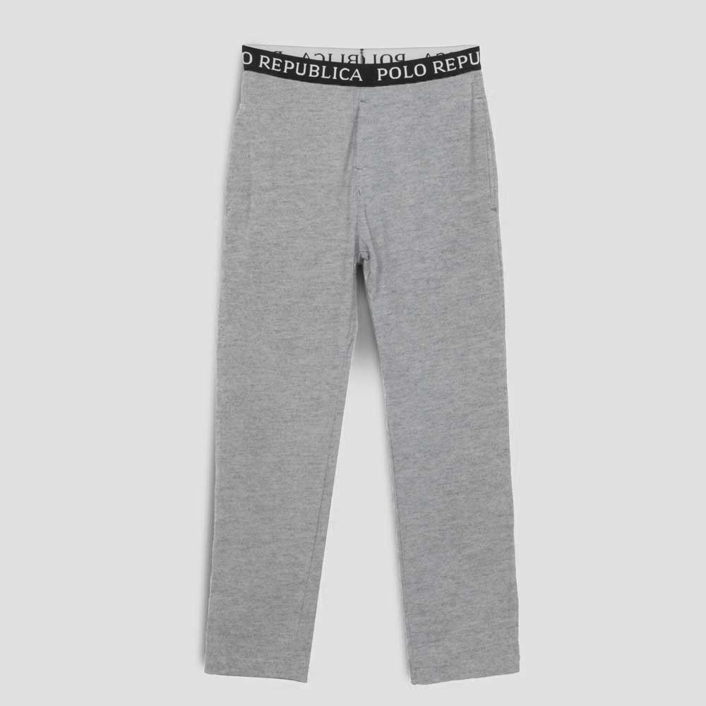  Polo Republica Men's Essentials Jersey Lounge Pants Grey Melange