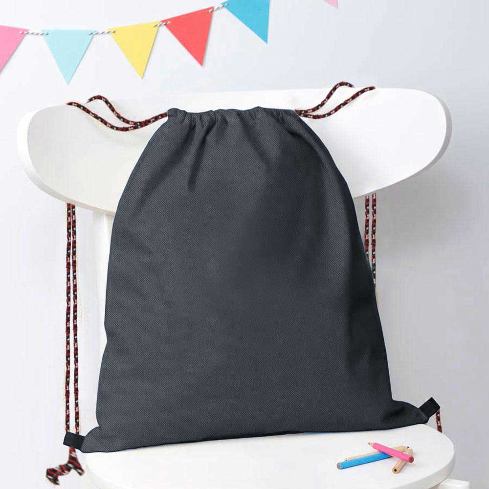 Polo Republica Basics Drawstring Bag. Made-With-Waste Drawstring Bag Polo Republica Graphite 
