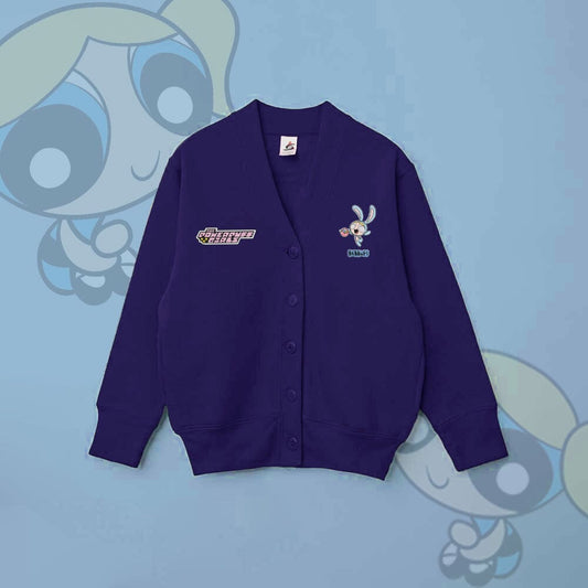Smart Blanks Kid's Bubbles Printed Long Sleeve Fleece Cardigan Boy's Sweat Shirt Fiza Purple XS(3-4 Years) 