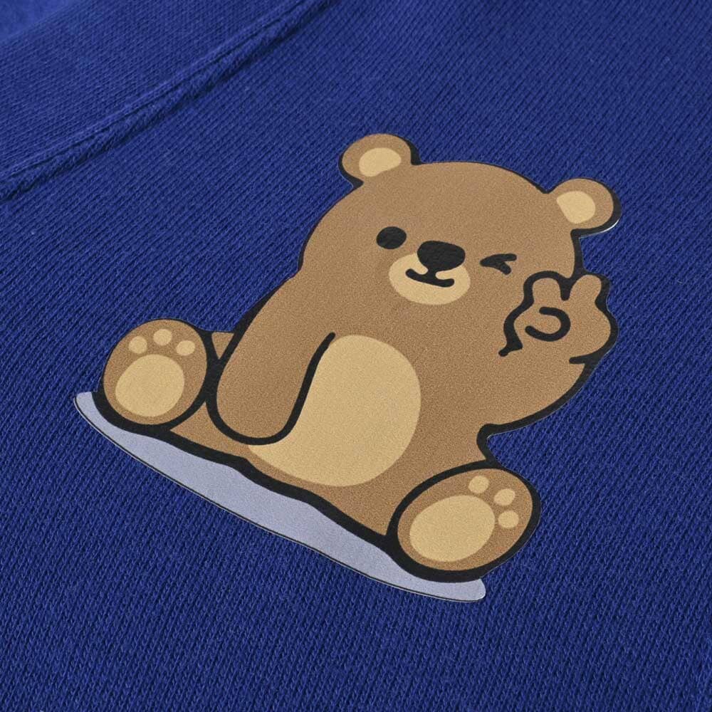 Smart Blanks Kid's Bear And Chick Printed Long Sleeve Fleece Cardigan Boy's Sweat Shirt Fiza 