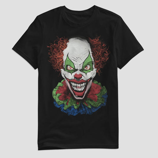 Celebrate Men's Joker Face Printed Short Sleeve Tee Shirt Men's Tee Shirt HDY Black S 