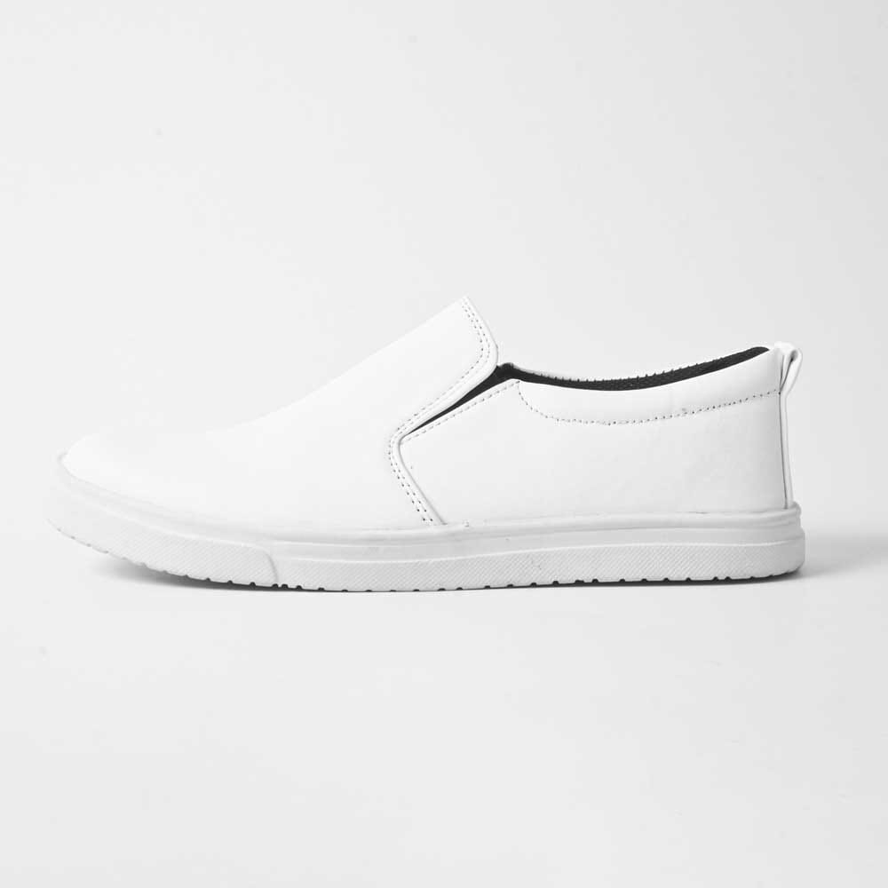 Lagar Men's PU Leather Slip On Sneaker Shoes Men's Shoes SNAN Traders White EUR 39 