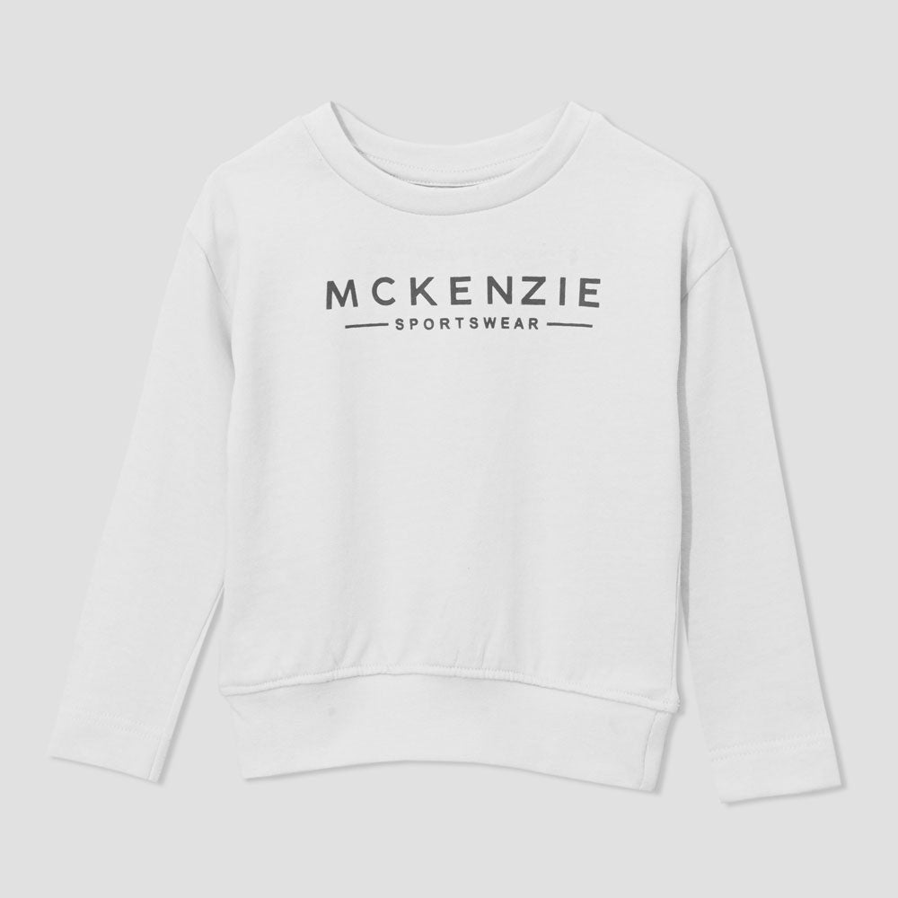 Kid's Mckenzie Fainix Long Sleeve Printed Fleece Sweatshirt Boy's Sweat Shirt Haider Traders White 0-3 Months 