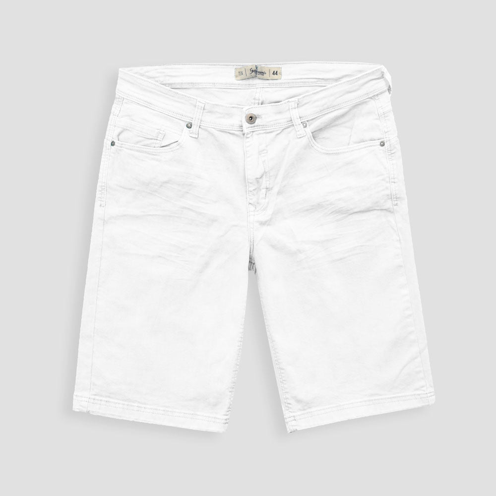 Men's Velona Stylish Jeans/Denim Shorts Men's Shorts IST White 28 20