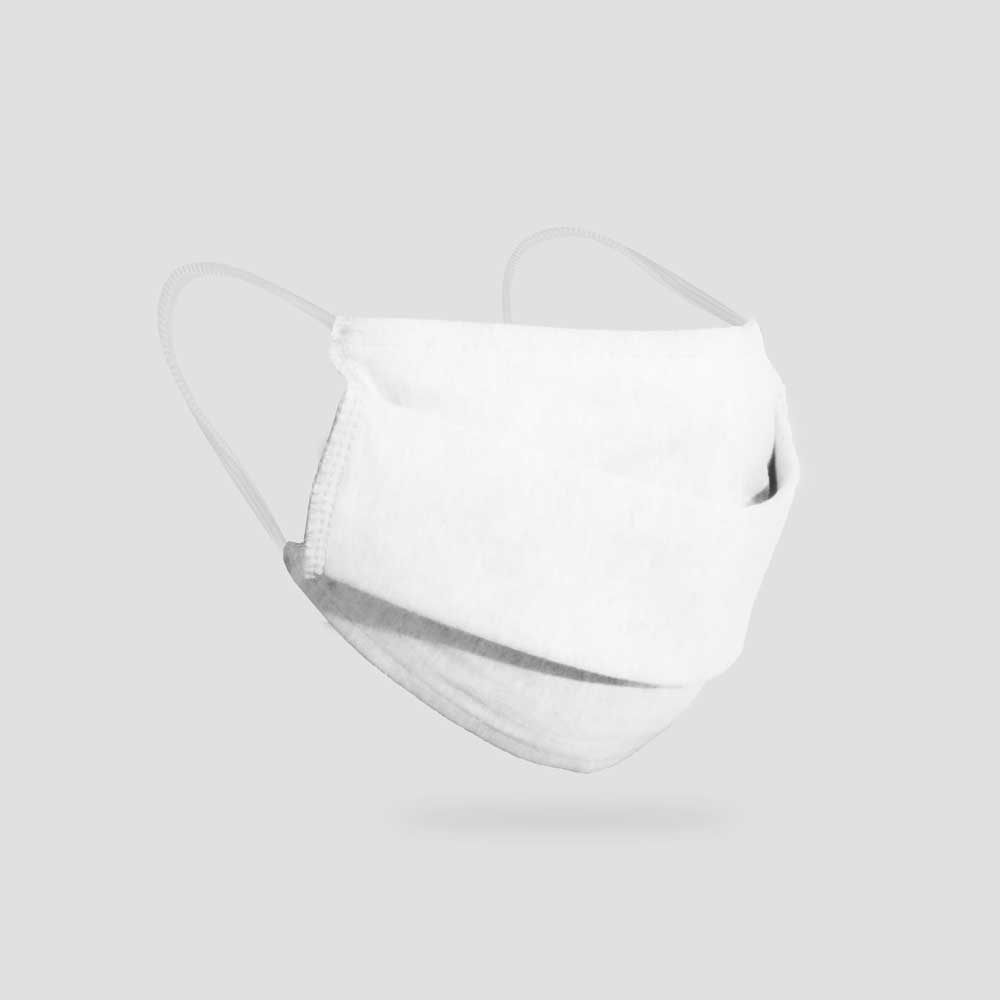 Anti-Viral Double Ply Washable Fabric Mask with Certified Ruco Bak AGP Finish Face Mask Image White 