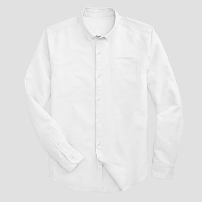 Men's Cut Label Wavre Long Sleeves Formal Shirt Men's Casual Shirt HAS Apparel White S 
