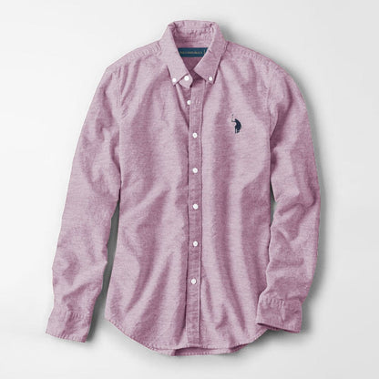 Polo Republica Men's Premium Pony Embroidered Plain Casual Shirt III Men's Casual Shirt Polo Republica Hot Pink S 