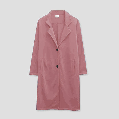 Safina Women's Winter Outwear Bienka British Style Collar Fleece Long Coat Women's Jacket Image Pink XS 