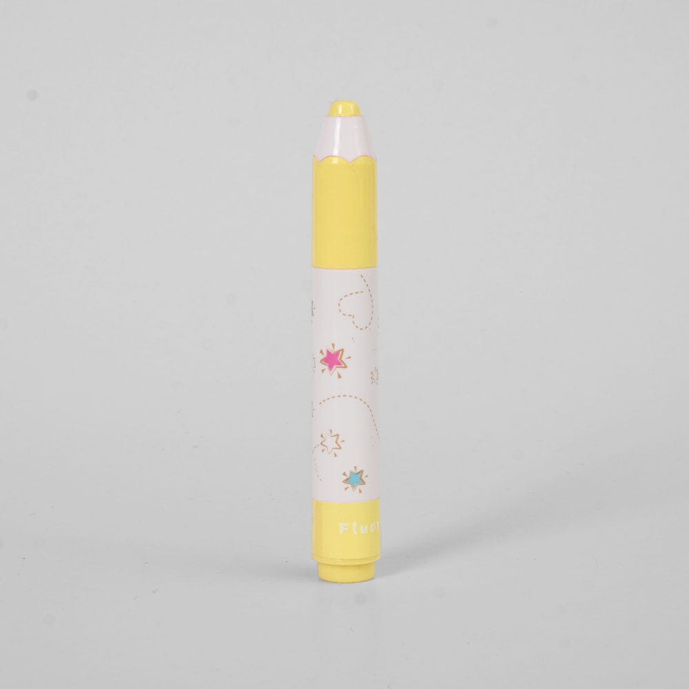 Bulun Kid's Mini Marker Shape Highlighter Stationary & General Accessories SAK Yellow 