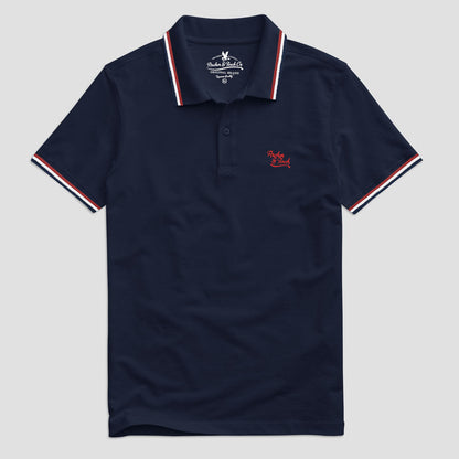 Archer Finch Men's Tipping Style Polo Shirt Men's Polo Shirt LFS Navy S 