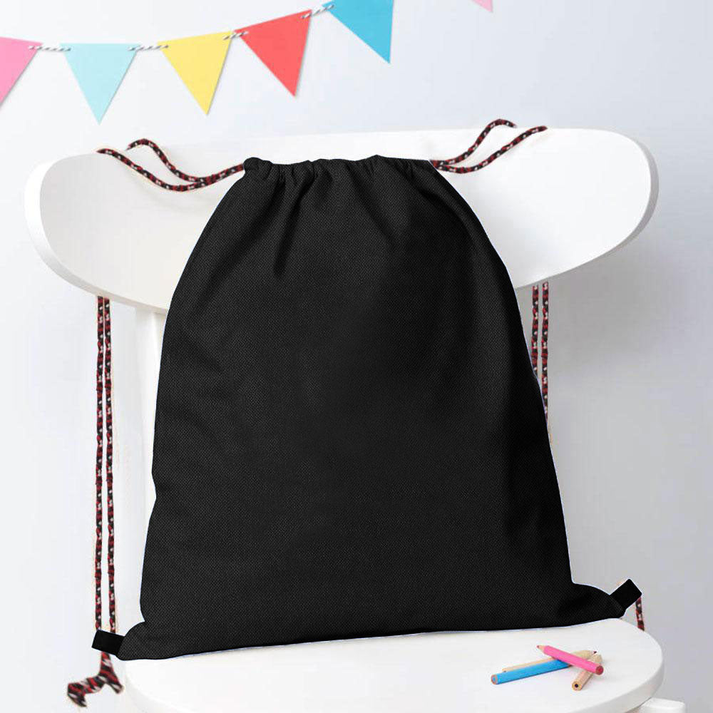 Polo Republica Basics Drawstring Bag. Made-With-Waste Drawstring Bag Polo Republica Black Lining 