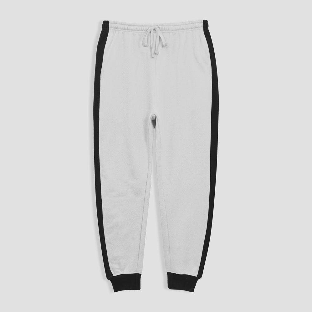 Loops Link Men's Braslaw Contrast Panel Fleece Joggers Pants Men's Trousers HAS Apparel White S 