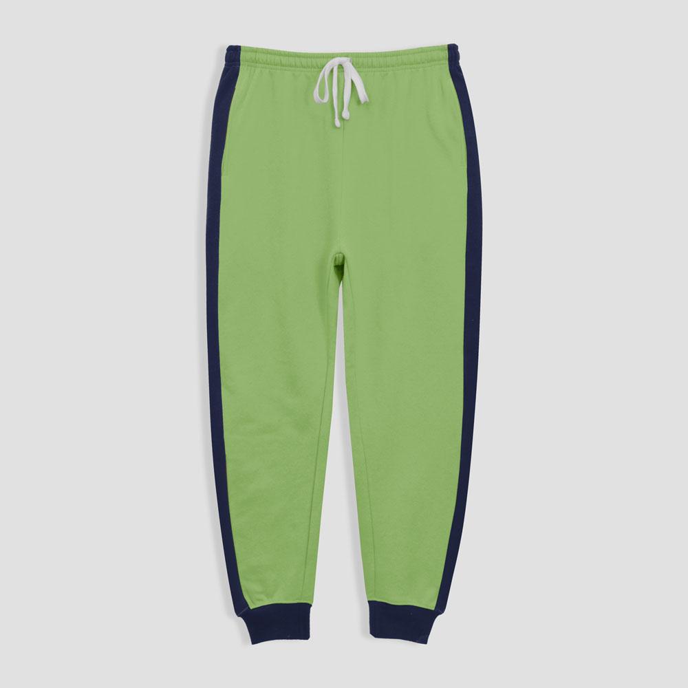 Loops Link Men's Braslaw Contrast Panel Fleece Joggers Pants Men's Trousers HAS Apparel Parrot Green S 