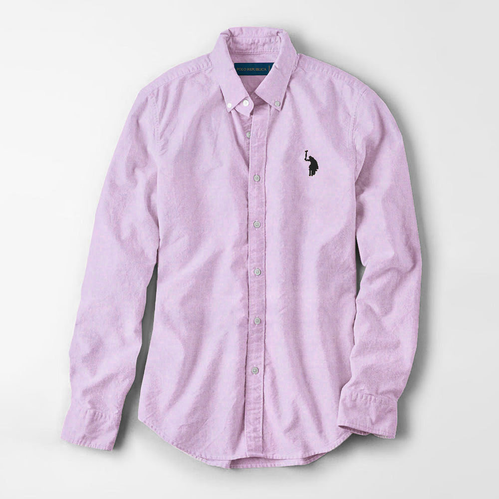 Polo Republica Men's Premium Pony Embroidered Plain Casual Shirt I Men's Casual Shirt Polo Republica Pink S 