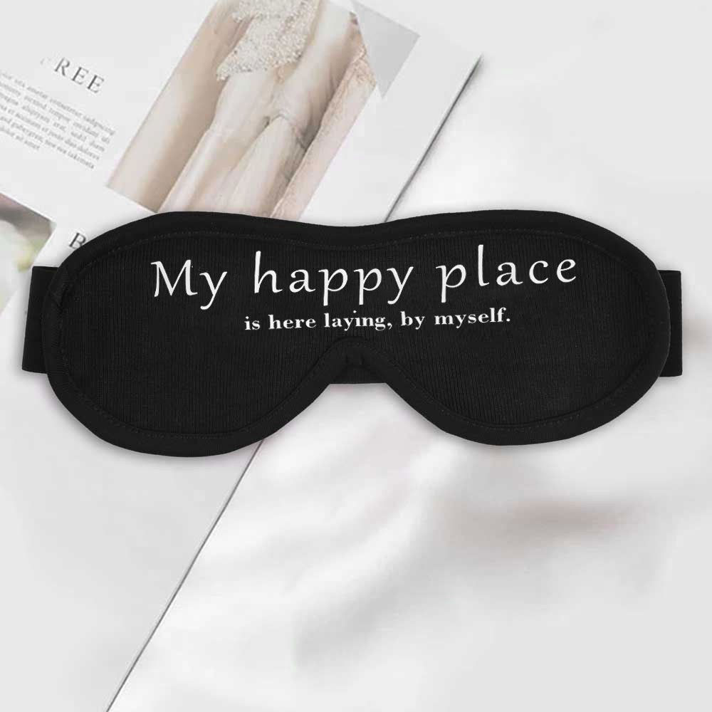 Polo Republica Eye Mask for Sleeping. Made-With-Waste! Eyewear Polo Republica Black My Happy Place 