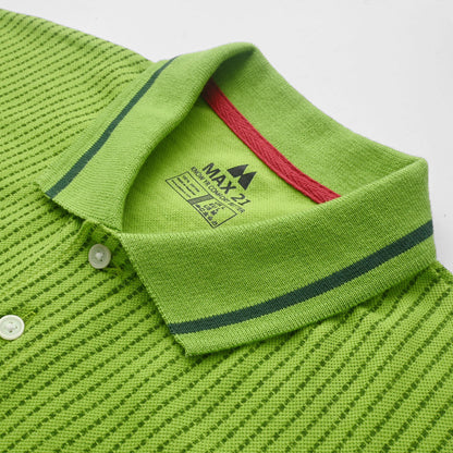 Max 21 Men's Lining Design Logo Embroidered Short Sleeve Polo Shirt Men's Polo Shirt SZK 