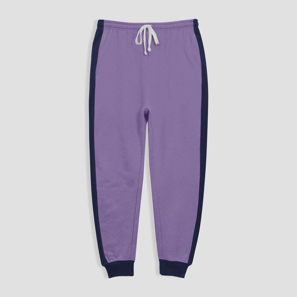 Loops Link Men's Braslaw Contrast Panel Fleece Joggers Pants Men's Trousers HAS Apparel Purple S 