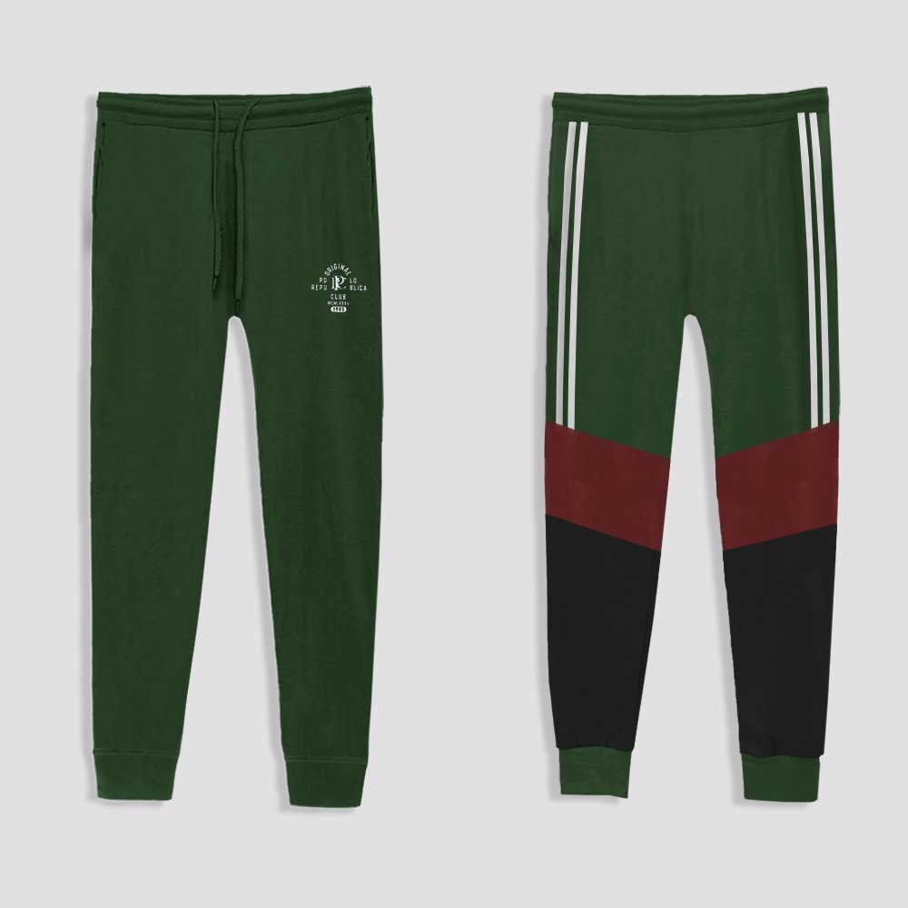 Polo Republica Men's PRC Printed Soft Pique Jogger Pants Men's Jogger Pants IBT Green S 