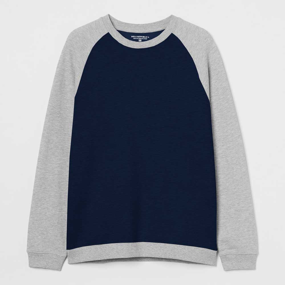 Polo Republica Men's Raglan Sleeve Fleece Sweat Shirt