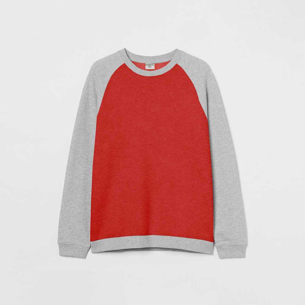 Safina Kid's Aachen Raglan Sleeve Fleece Sweat Shirt Girl's Sweat Shirt Image Red 3-4 Years 