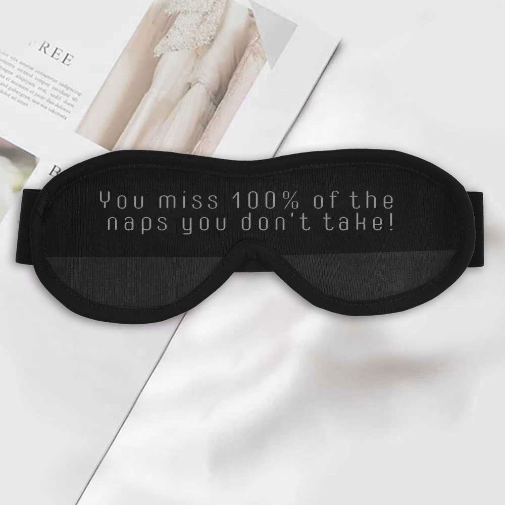 Polo Republica Eye Mask for Sleeping. Made-With-Waste! Eyewear Polo Republica Black & Graphite Miss 100 % Naps You 