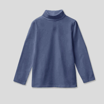 Safina Kid's High Turtle Neck Sweat Shirt Girl's Sweat Shirt Image Powder Blue 2-3 Years 
