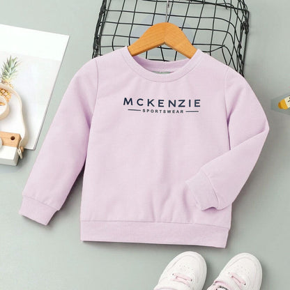 Mckenzie Kid's Kano Printed Style Terry Sweat Shirt Boy's Sweat Shirt LFS Powder Pink 4-5 Years 