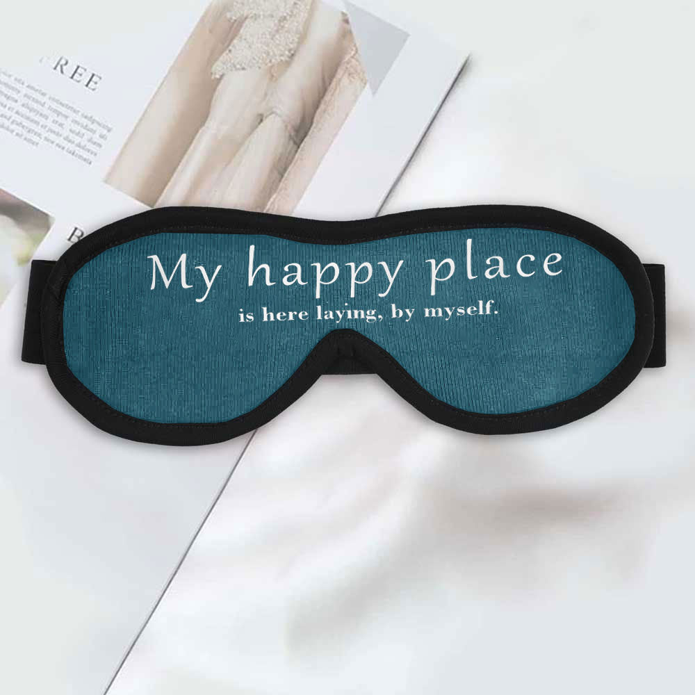 Polo Republica Eye Mask for Sleeping. Made-With-Waste! Eyewear Polo Republica Teal My Happy Place 